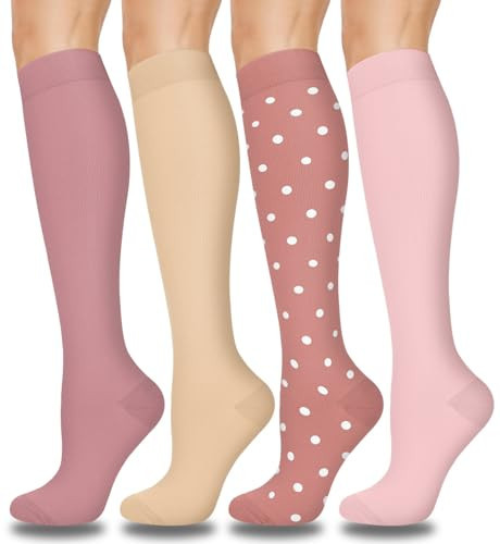 Aoliks Pink Compression Socks for Women & Men, Support Stockings | Amazon (US)