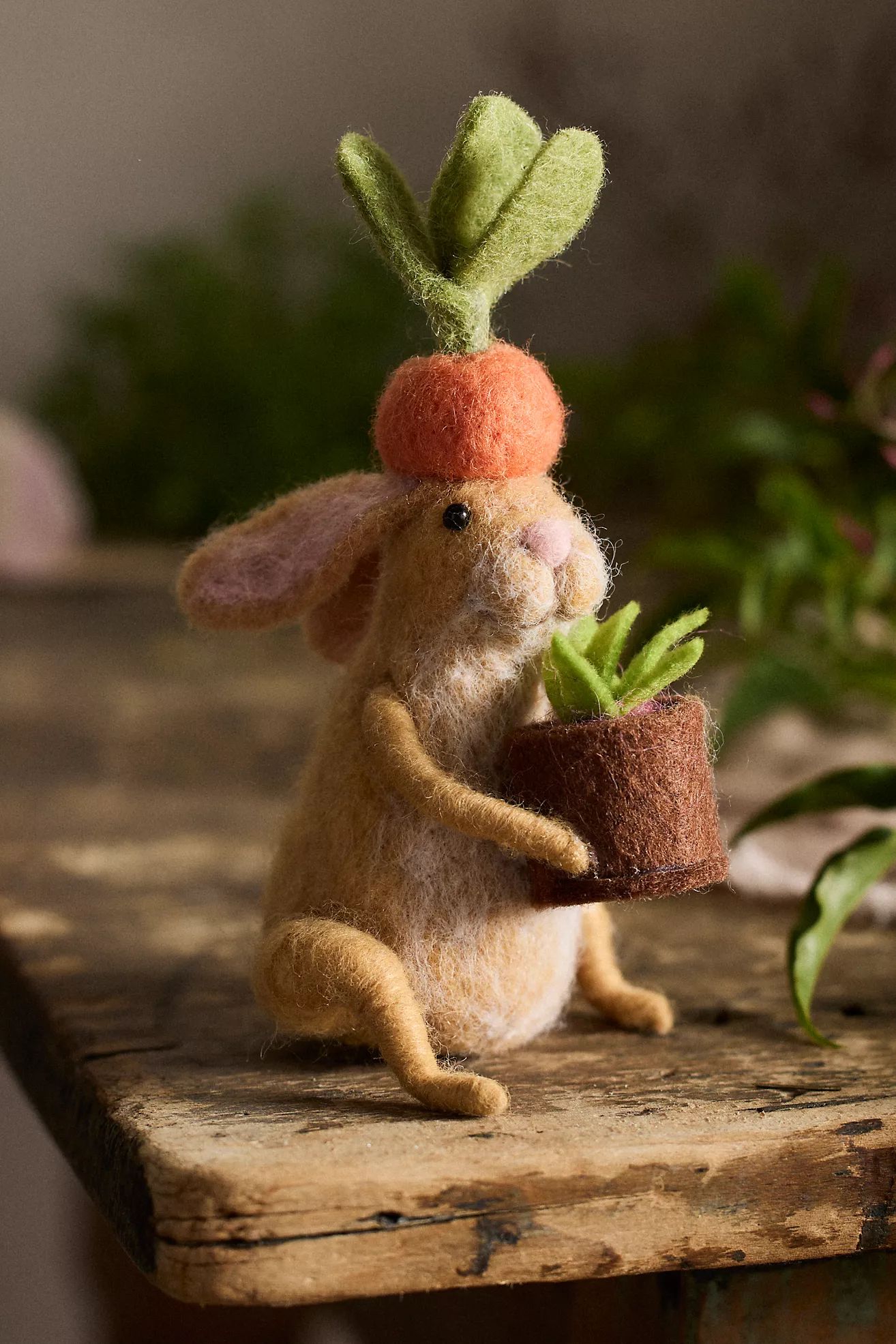 Carrot Top Felt Bunny | Terrain