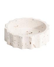 Travertine Fruit And Nut Bowl Fluted | Marshalls