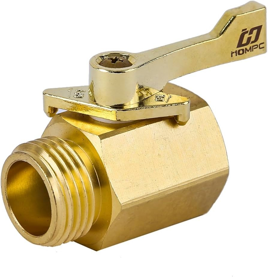 HQMPC Super Heavy Duty 3/4" Brass Shut Off Valve Garden Hose Shut Off Valve Garden Hose Connector | Amazon (US)