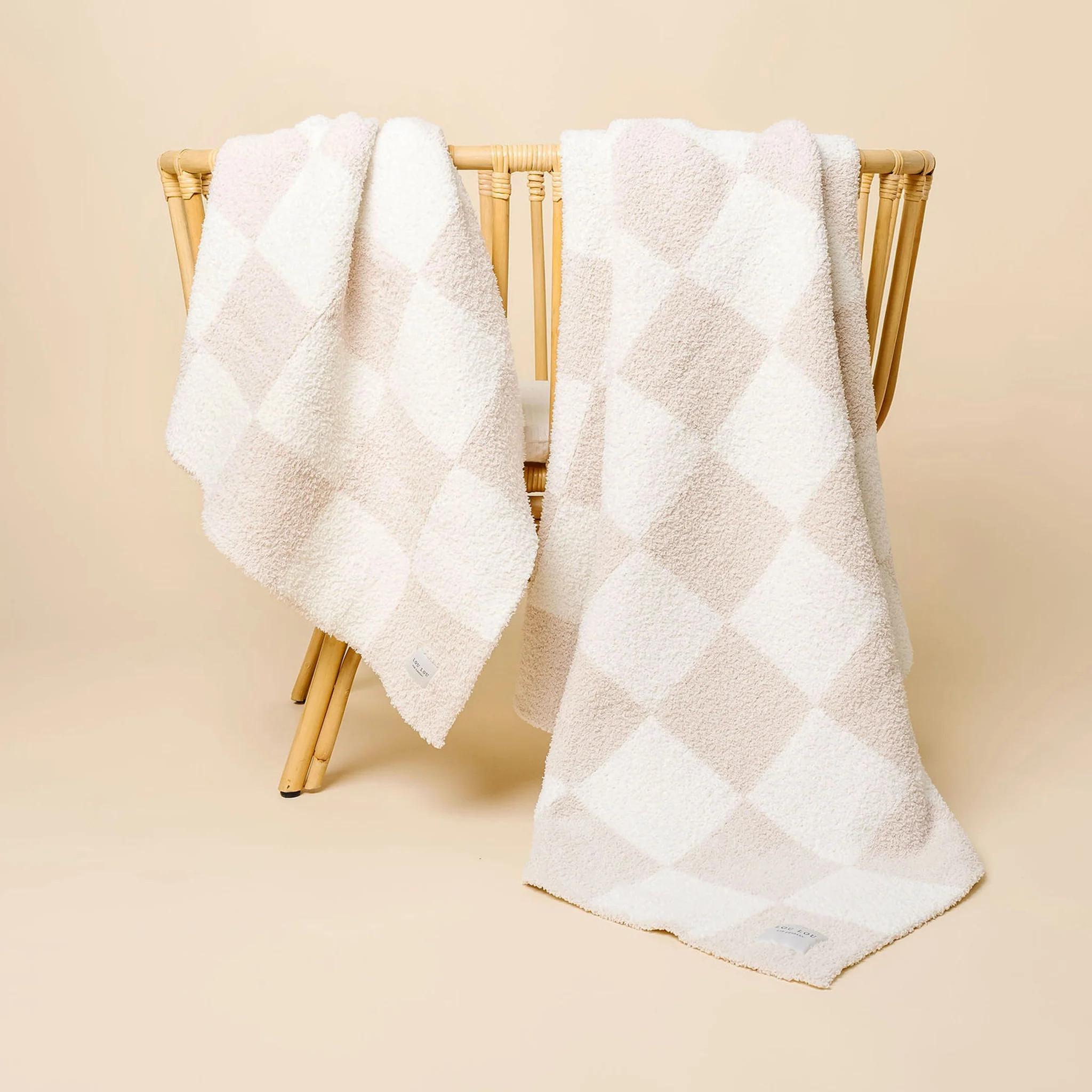 Chenille Blanket - Dune Check - Small & Large | Lou Lou & Company