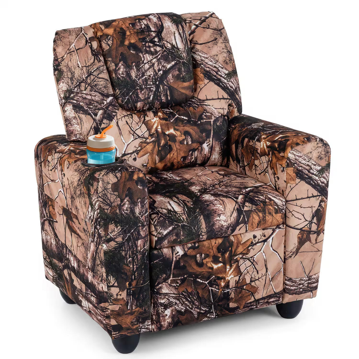 Costway - Kids Recliner with Cup Holder with Adjustable Backrest & Footrest for Boys & Girls - Camouflage | Best Buy U.S.
