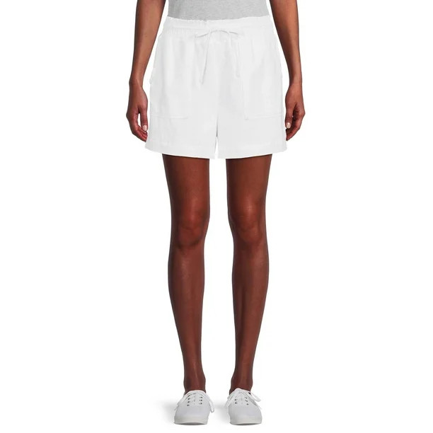 Time and Tru Women's Linen Shorts | Walmart (US)