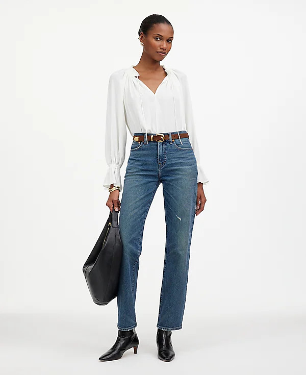 Madewell x Kaihara Denim The Rail Straight Jean in Hornbook Wash | Madewell | Madewell