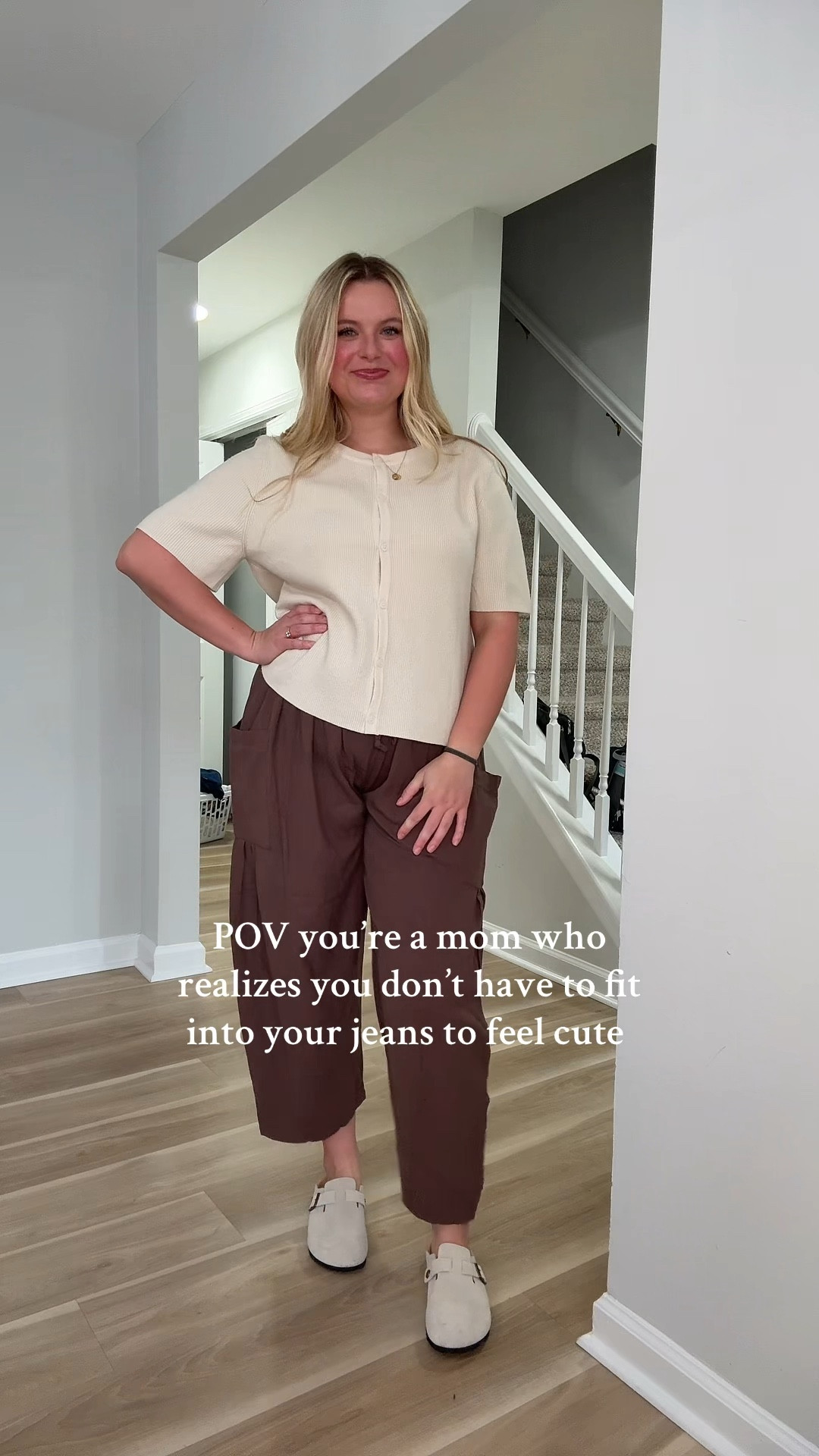From this postpartum mom to you, the best piece of advice I received is to buy clothes that fit your new body❤️

#postpartum #momoutfit #outfitsinspo #postpartumbody #momlife 

#LTKmomlife #LTKootd #LTKMidsize