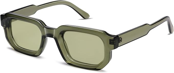 VANLINKER Retro Small Chunky Rectangle Sunglasses for Men Women Vintage Trendy Square Thick Sun G... | Amazon (US)