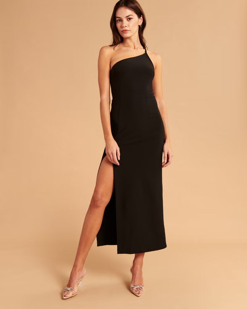 Asymmetrical One-Shoulder Maxi Dress | Abercrombie & Fitch (US)