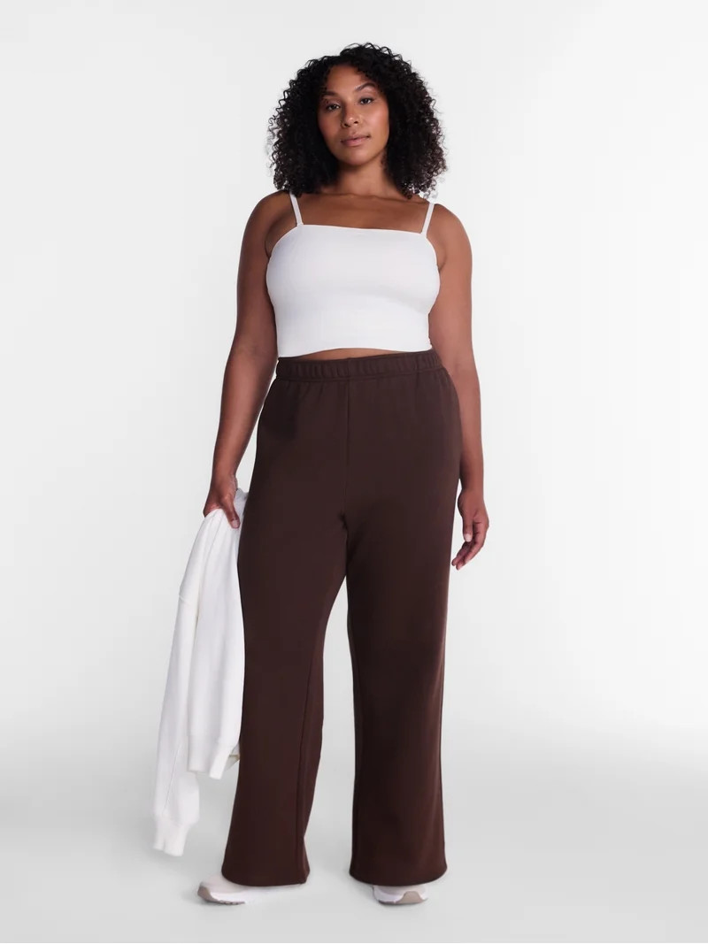 Athletic Works Women's and Women's Plus Fleece Pants with Pockets, 30" Inseam, Sizes XS-4X | Walmart (US)