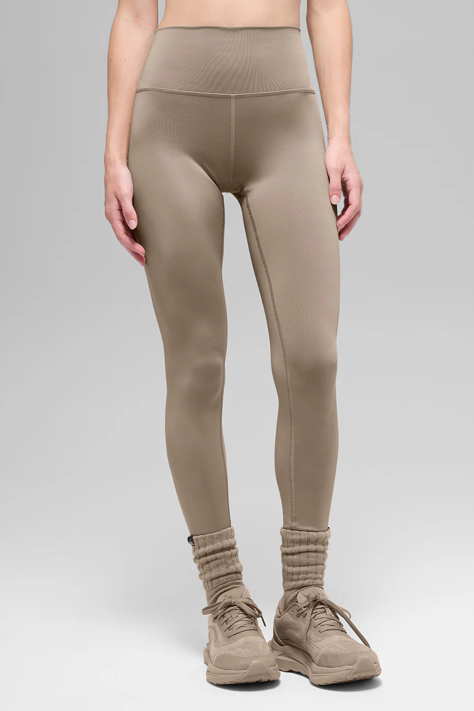 ALO | High-Waist Airlift Legging in Gravel Beige, Size: Small | Alo Yoga (US)