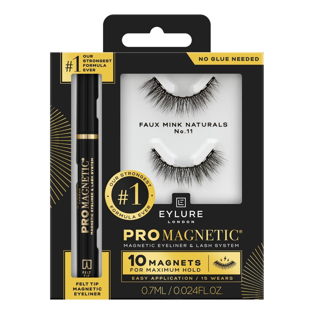 Eylure Promagnetic 10 Magnet Natural No. 11 False Eyelashes with Felt Tip Eyeliner - 1 Pair | Target