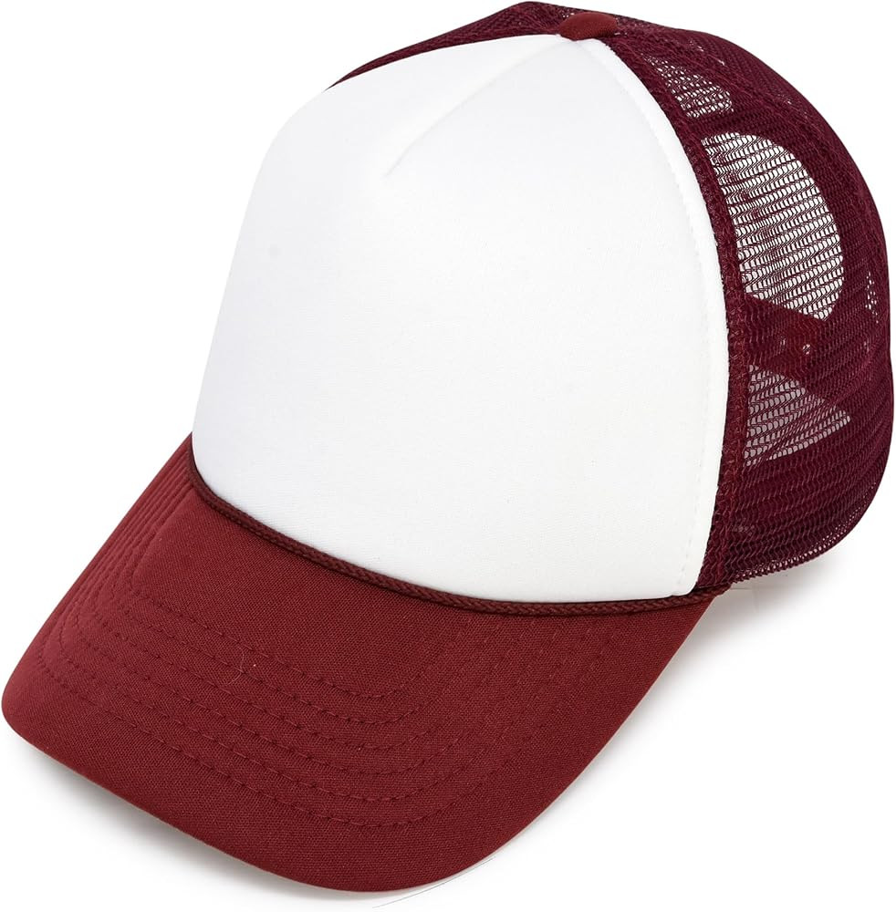 DALIX Two Tone Trucker Hat Summer Mesh Cap with Adjustable Snapback Strap | Amazon (US)