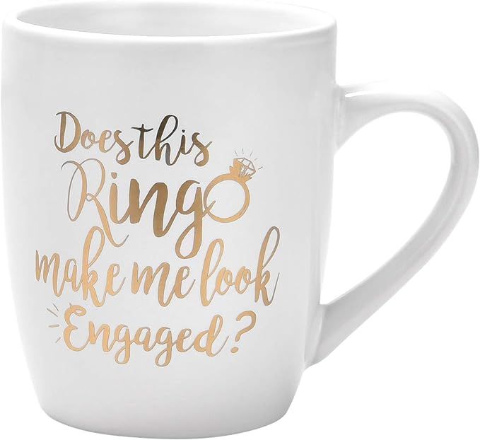 Funny Coffee Mug Does This Ring Make Me Look Engaged Coffee Mug Funny Mug Novelty Coffee Mug Gift... | Amazon (US)