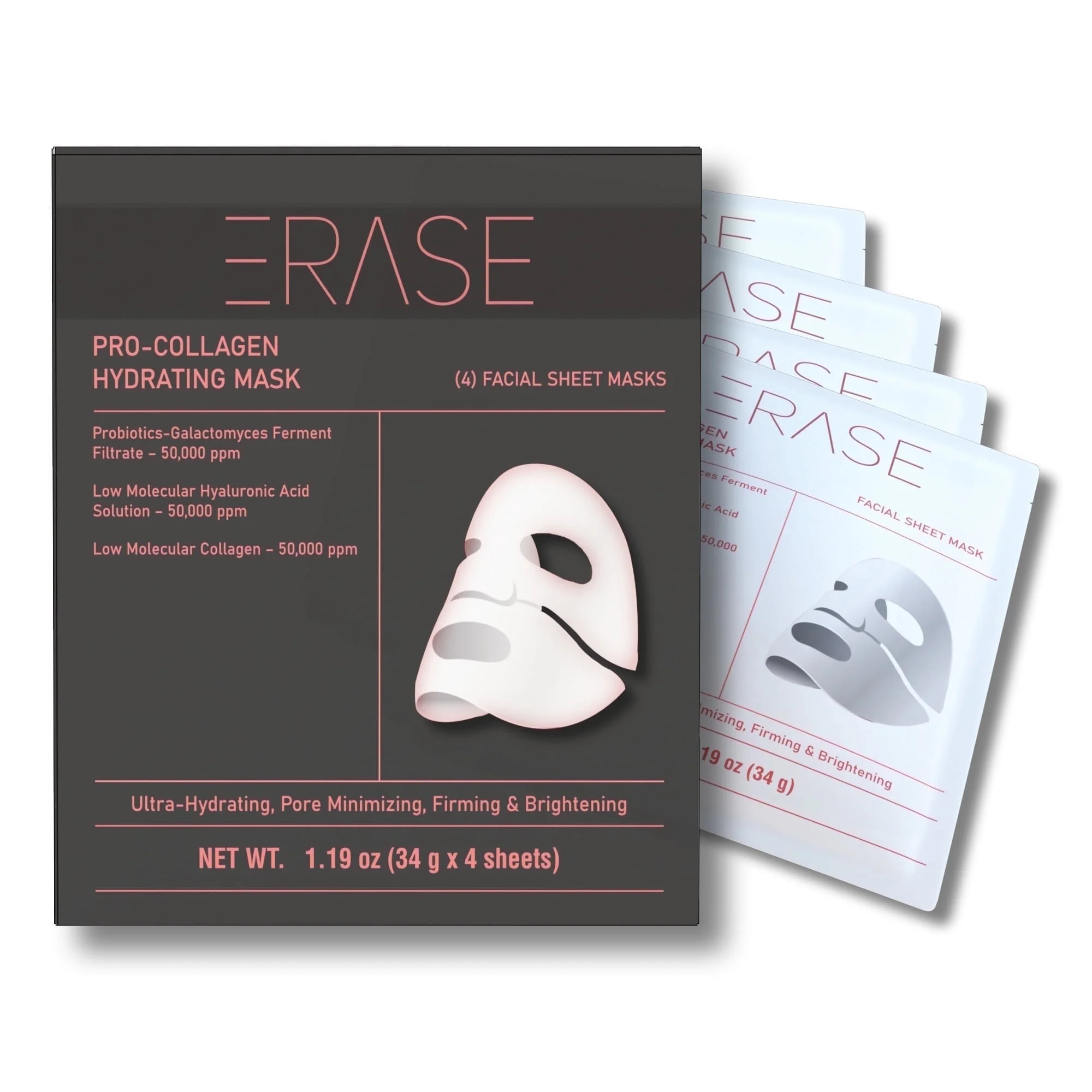 ERASE Pro-Collagen Hydrating Mask | Collagen Face Mask for Women & Men | Walmart (US)