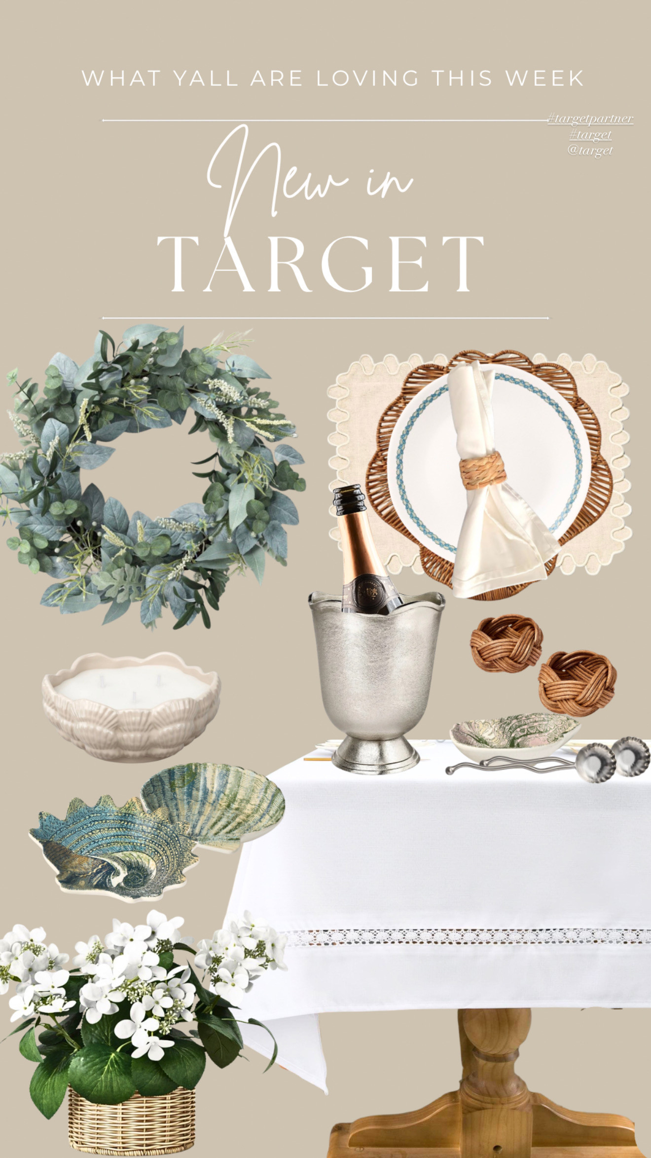 Sun-soaked hosting, but make it coastal chic 🐚✨  seashell accent trays with blues and whites are perfect for mixing it up for summer brunches, parties or even dinner hosting! @target #target #targetpartner



summer essentials, hosting essentials, hosting, dinner ideas, table inspo, table decor, tablescape, target, target finds, home finds, home decor 

 #LTKSeasonal #LTKHome