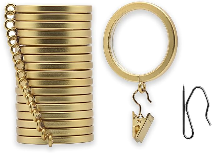 BlastHome™ Luxury Curtain Rings – Premium Metal with Quiet, Smooth Nylon Inserts – Pinhooks... | Amazon (US)