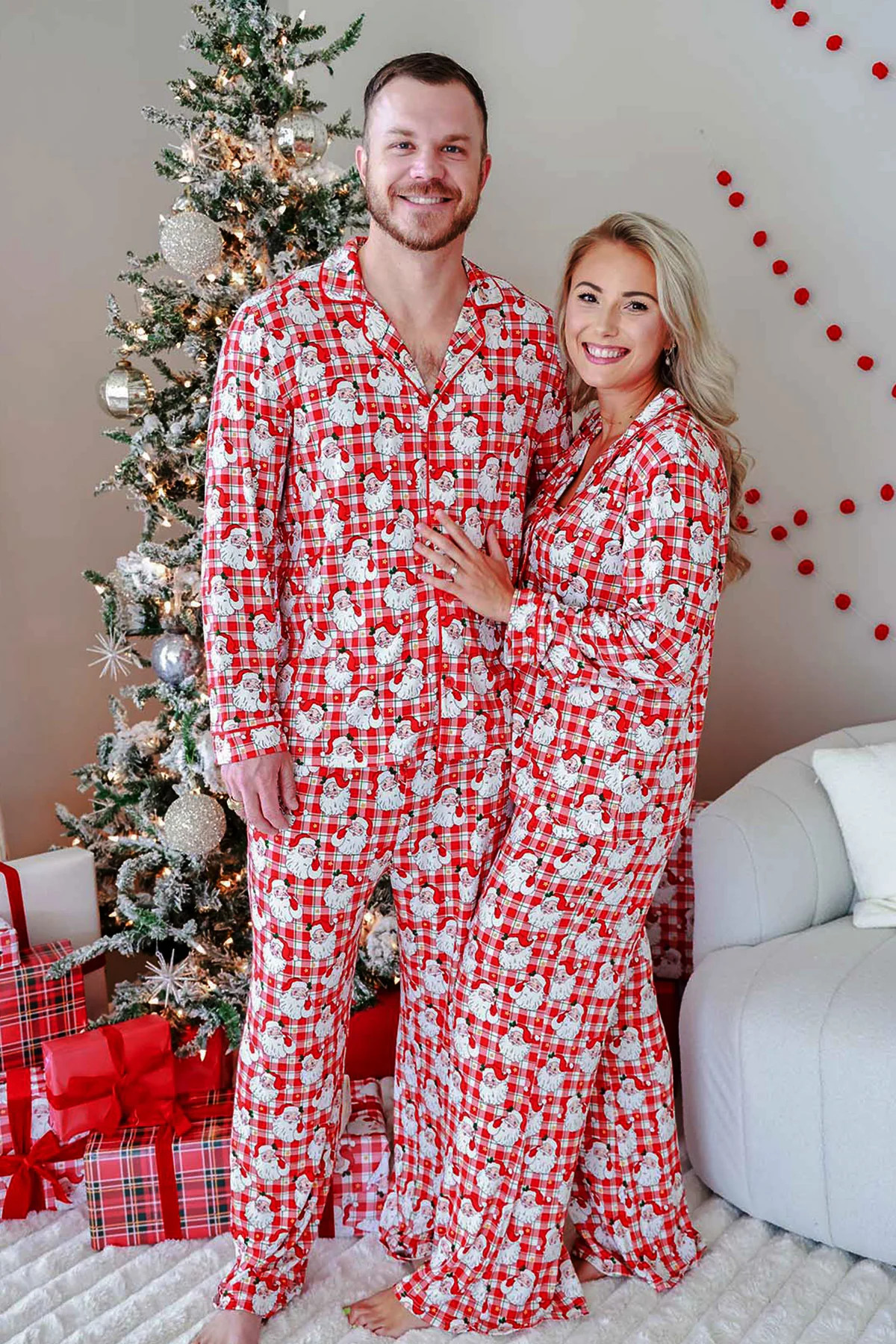Adult Christmas Two-Piece Pajama Set | Cozy Claus | Caden Lane