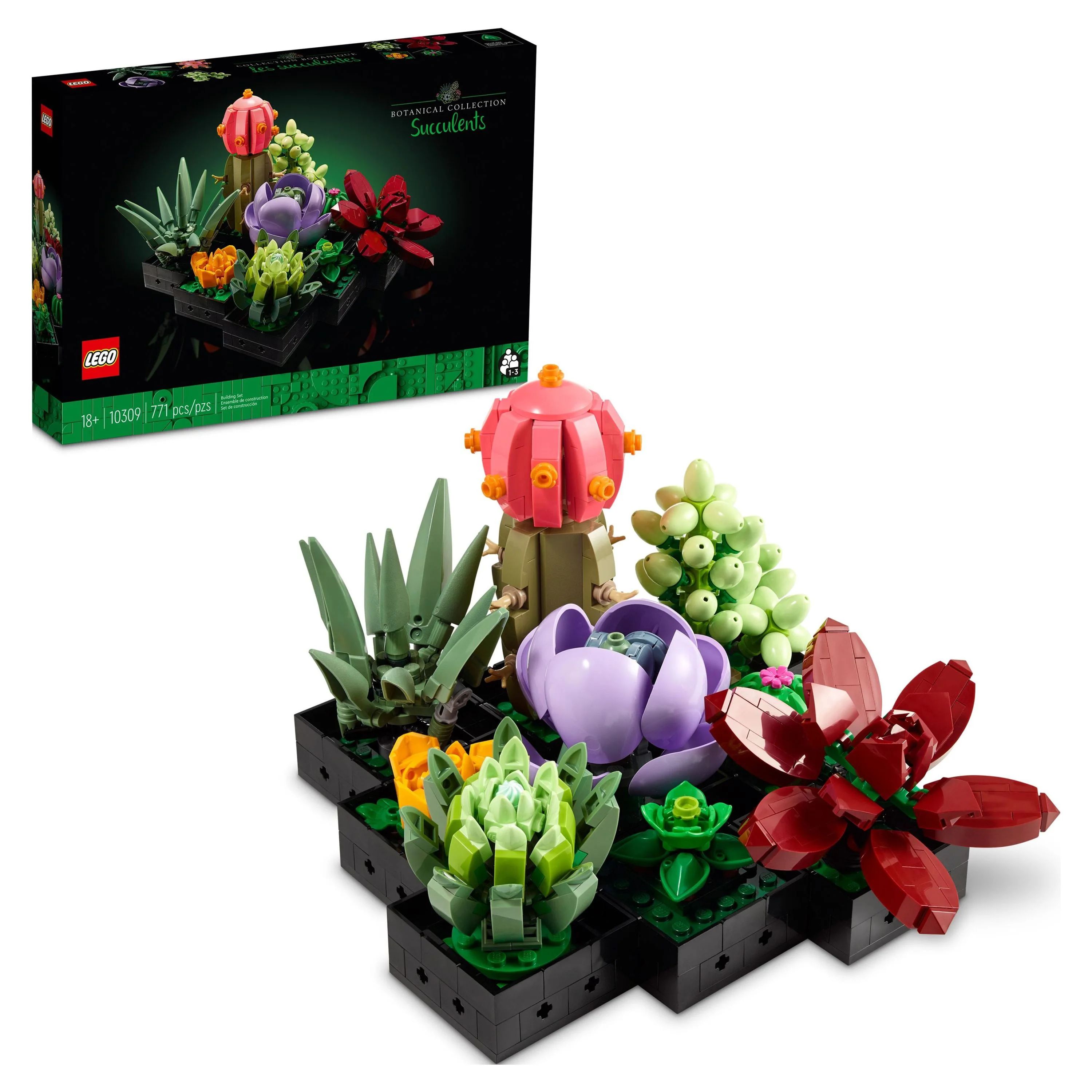 LEGO Icons Succulents 10309 Artificial Plants Set for Adults, Home Décor Flower Bouquet Kit, Mak... | Walmart (US)