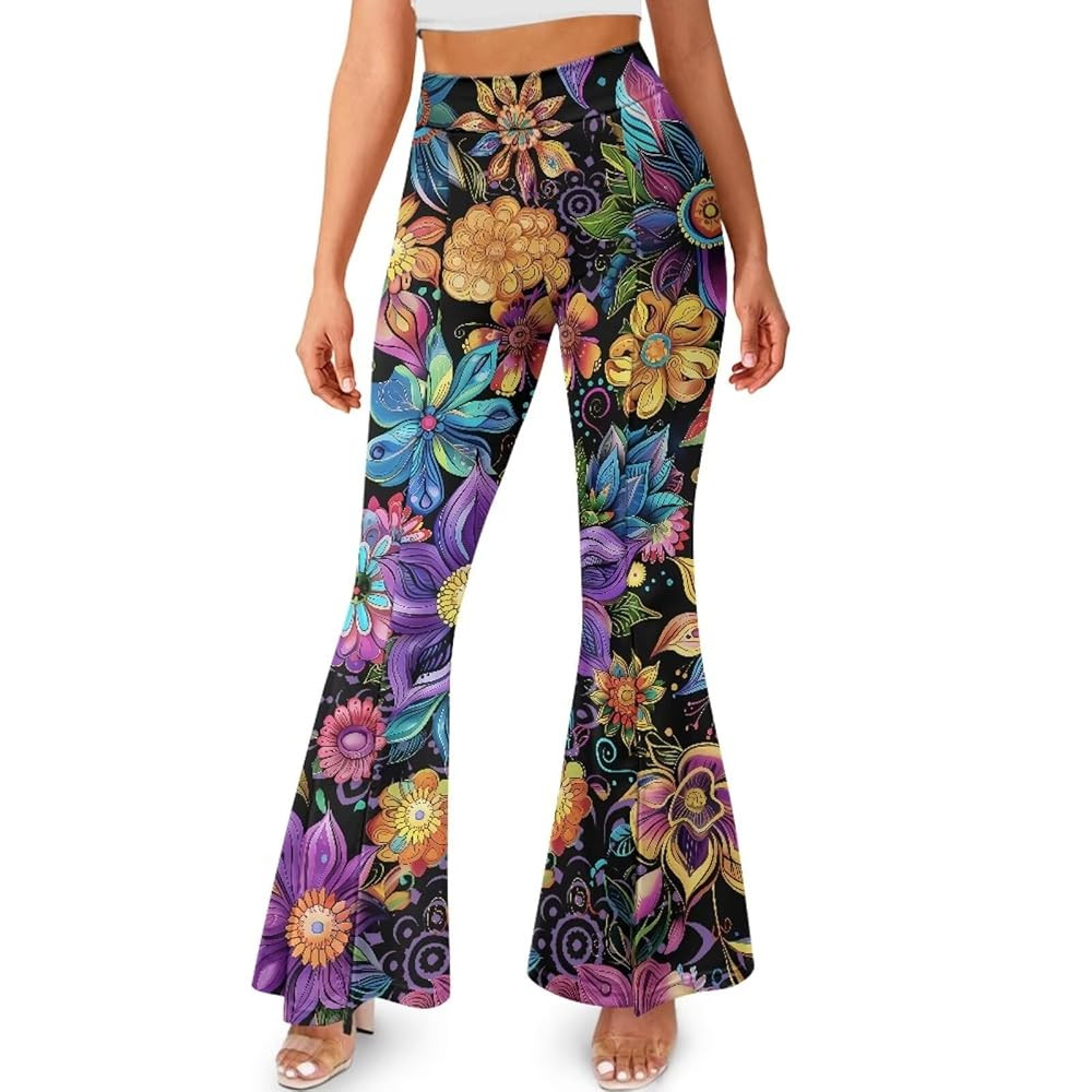 Flared Yoga Pants for Women Bell Bottom Leggings Plus Size Soft High Waisted Tummy Control Butt L... | Amazon (US)