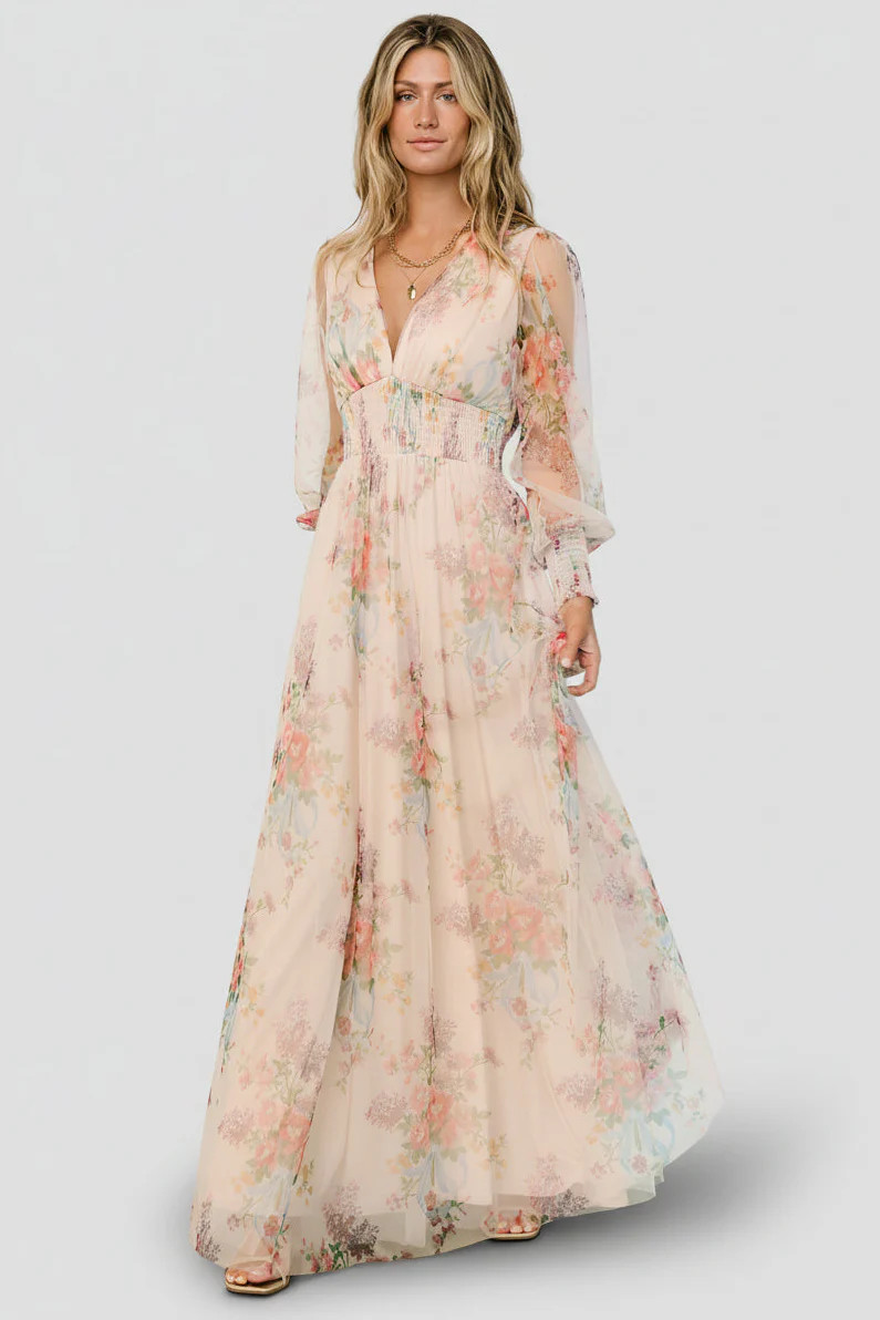 Layla Tulle Maxi Dress - Romantic Floral | Baltic Born | Baltic Born