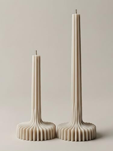 LAWA Set of 2 Vase Candle - Beautiful Handmade Pillar Unscented Soy Wax Elegant Aesthetic Candle ... | Amazon (US)