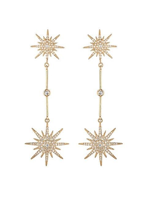 Eye Candy LA Arya North Star Cubic Zirconia Drop Earrings on SALE | Saks OFF 5TH | Saks Fifth Avenue OFF 5TH