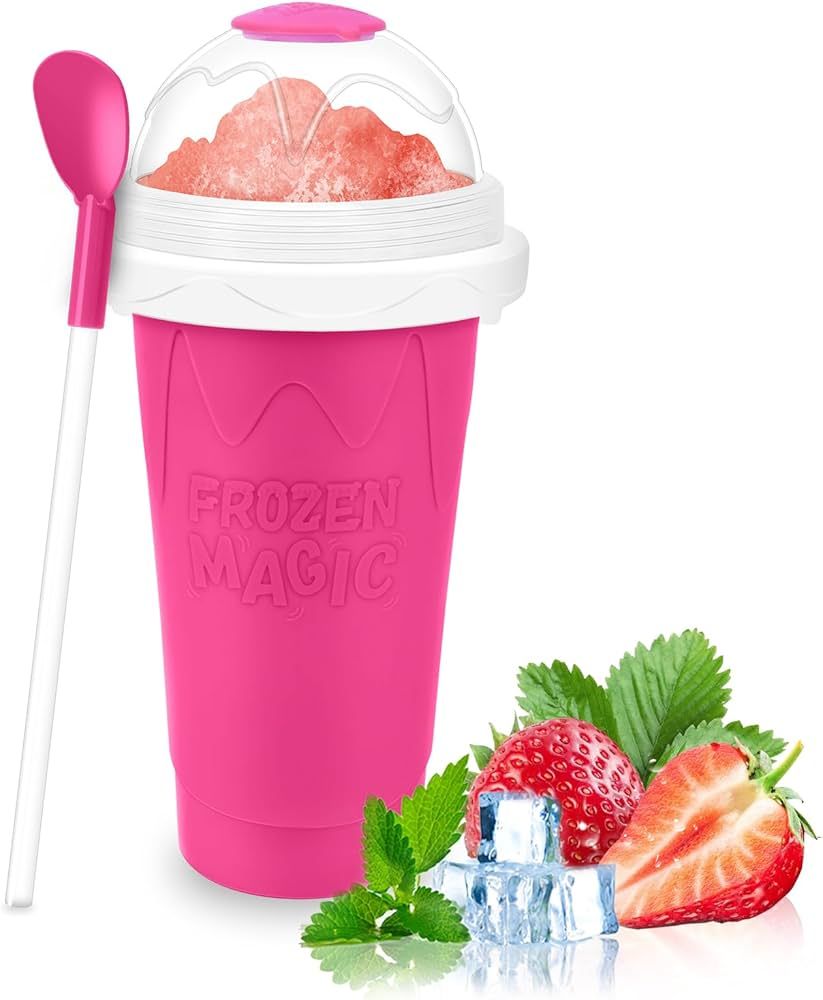 Frozen Magic Slushy Maker Cup - Slushie Cup for Making Various Milkshakes and Ice Creams,Double-L... | Amazon (US)