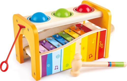 Hape Pound and Tap Bench with slide out xylophone and colorful balls