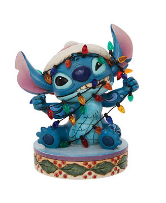Disney Traditions Stitch Wrapped in Lights Figurine | Macy's