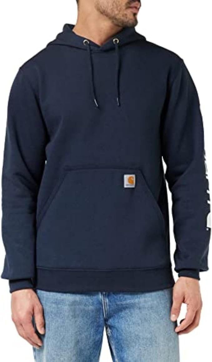 Carhartt Men's Loose Fit Midweight Logo Sleeve Graphic Sweatshirt | Amazon (US)