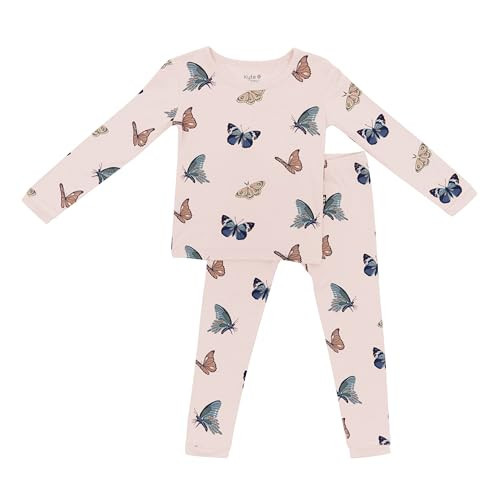 KYTE BABY Toddler Pajama Set - Pjs for Toddlers Made of Soft Rayon Made From Bamboo Material, (4T, Blush Butterfly) | Amazon (US)