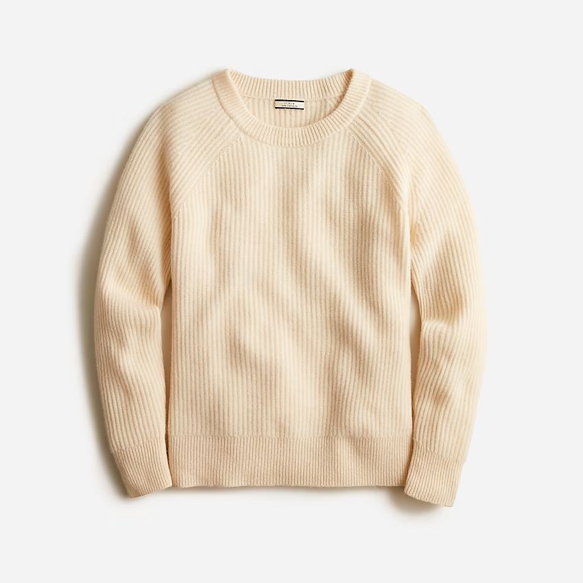 Ribbed cashmere oversized crewneck sweater | J.Crew US