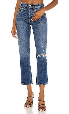 GRLFRND Karolina High Rise Straight Crop in Midtown from Revolve.com | Revolve Clothing (Global)