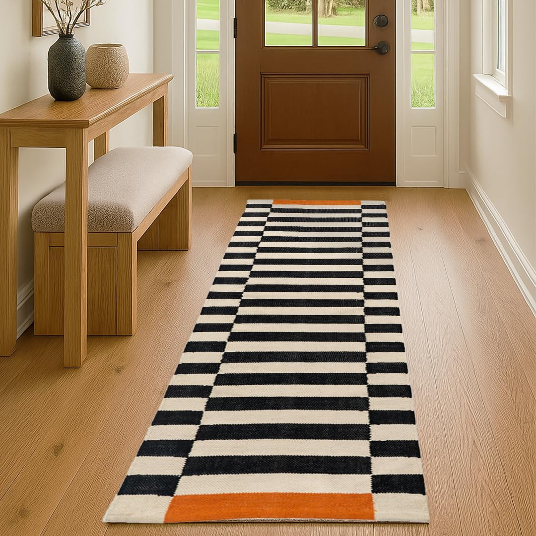 Folkulture Runner Rug for Hallways | 2x6 ft | Entryway Rug for Fall Decor | 100% Cotton Fall Rug ... | Amazon (US)
