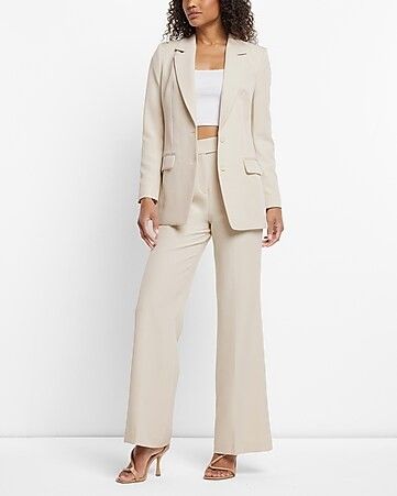 Super High Waisted Flare Pant Suit | Express