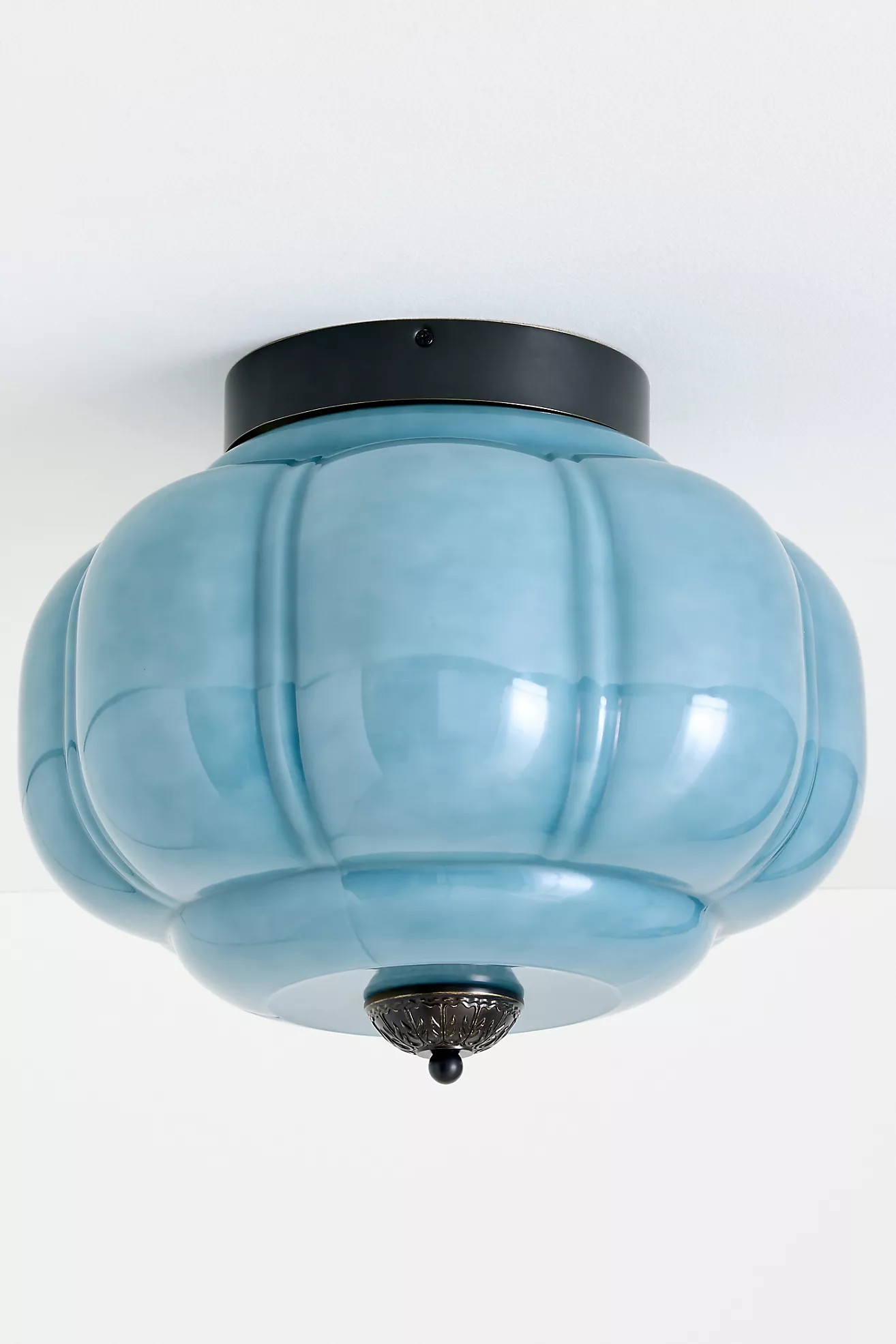 The Eloise Scallop Milk Glass Flush Mount Ceiling Light | Anthropologie (US)