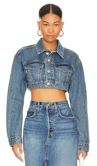 Ultra Crop Tucker Jacket in Born To Run | Revolve Clothing (Global)