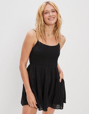 AE Smocked Tiered Mini Dress | American Eagle Outfitters (US & CA)