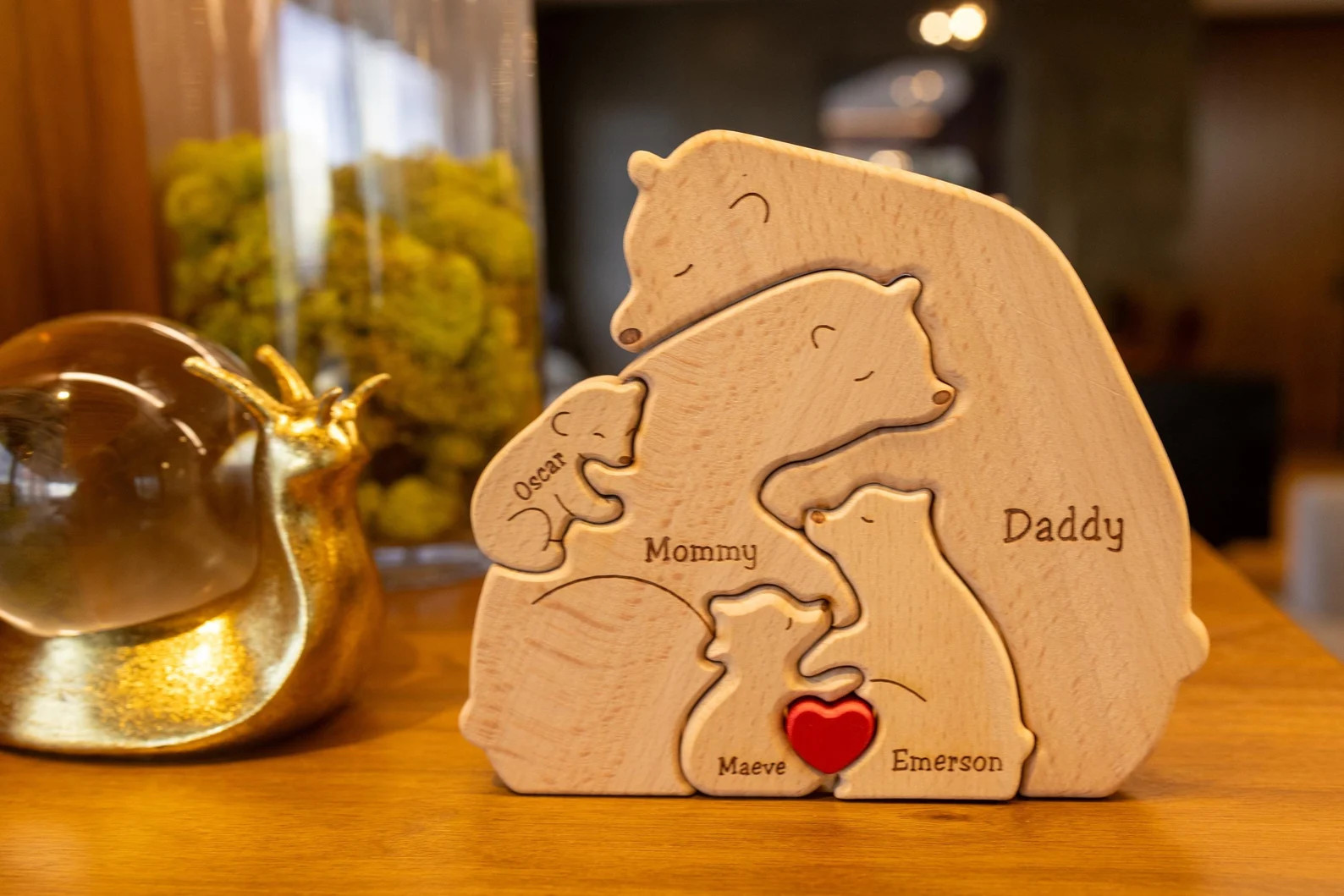 Personalized Wooden Bear Family Puzzle, Baby Puzzle, Family Name, Gift for Dad, and Unique Home D... | Etsy (US)