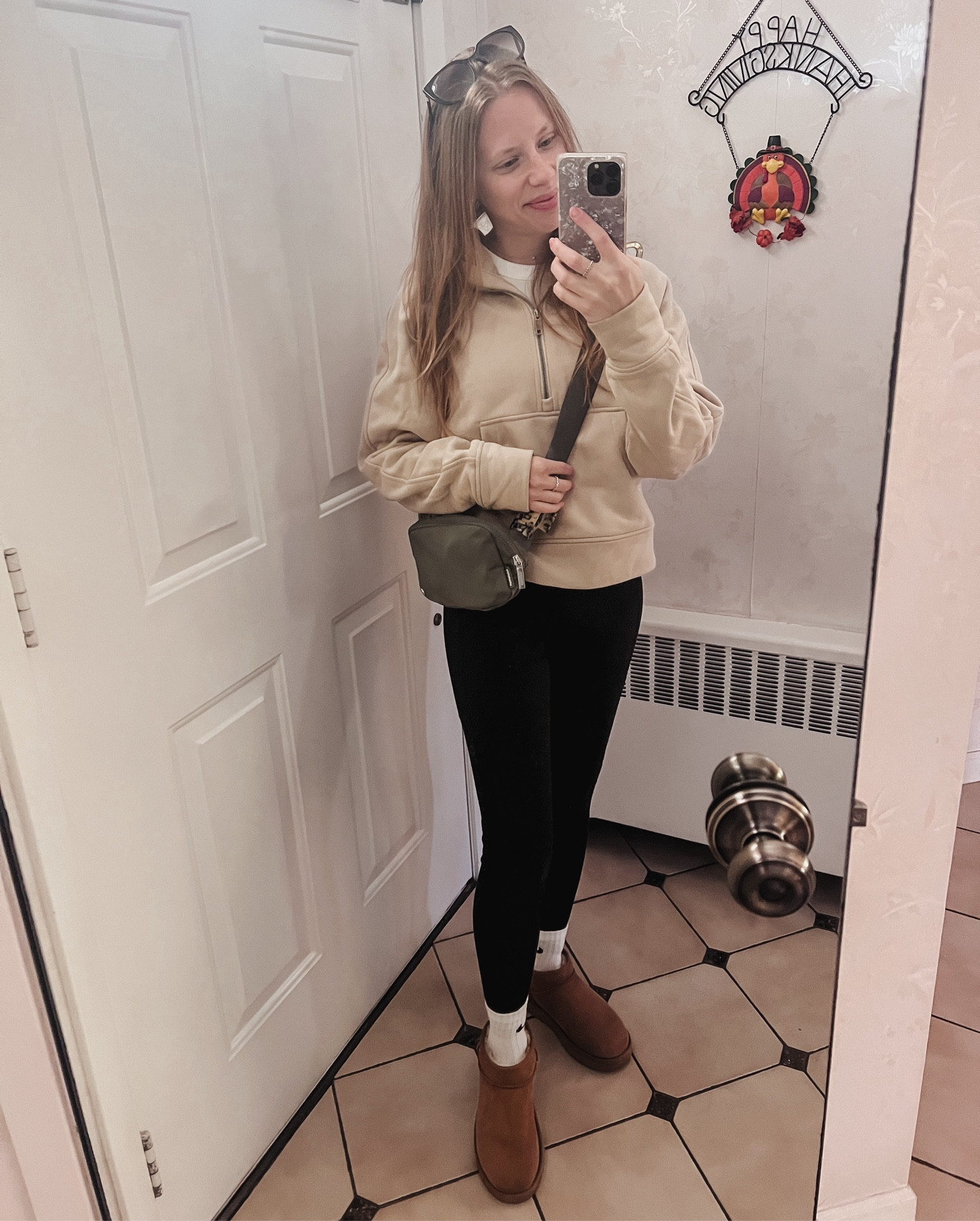 Fall errands 🧦🧸🕯️

Ugg ultra mini
Nike crew socks 
Lululemon dupe sweatshirt
Lululemon belt bag


#LTKStyleTip #LTKSeasonal #LTKGiftGuide