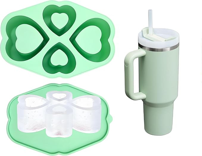 Silicone Ice Cube Trays for Freezer with Lid, Clear Ice Mold for Stanley Cup 20 30 40 OZ Tumbler ... | Amazon (US)