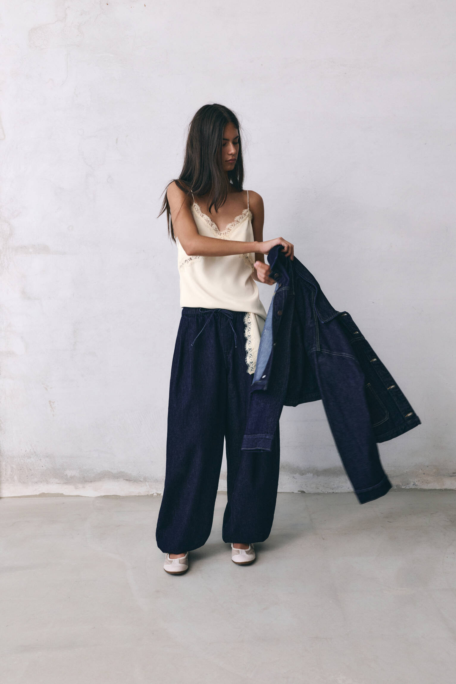 Sarouel trousers jeans - Pull&Bear United Kingdom | PULL and BEAR UK