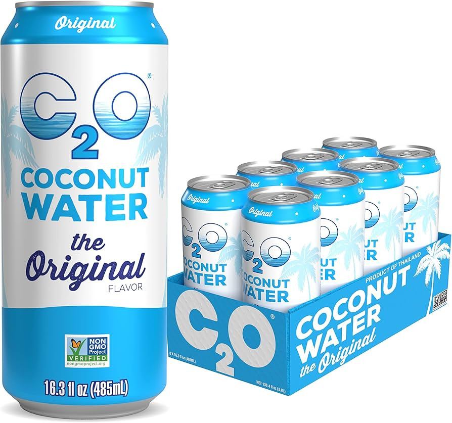 C2O - Coconut Water, The Original Flavor (8 Pack) - Made with Fresh Coconut Water, 100% Fruit Jui... | Amazon (US)