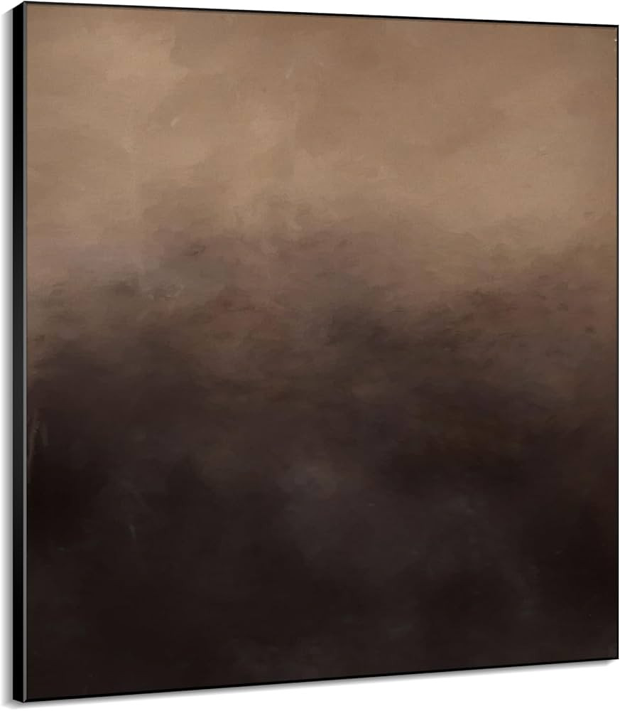 36"x36" Large Framed Wall Art - Moody Landscape Brown and Beige Tones (Frame Assembly Required) | Amazon (US)