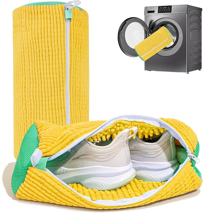 Shoe Washing Machine Bag: Laundry Shoe Bag for Washer and Dryer - 2pc Reusable Shoe Cleaning Bag ... | Amazon (US)