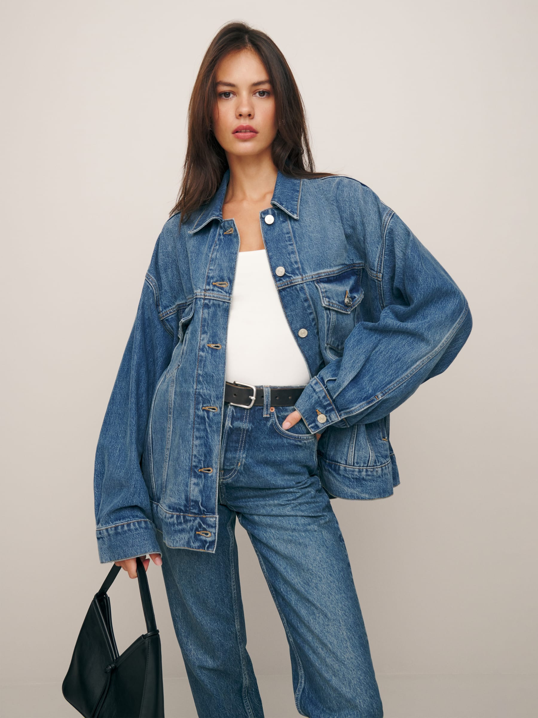 Brooks Oversized Denim Jacket | Reformation (Global)
