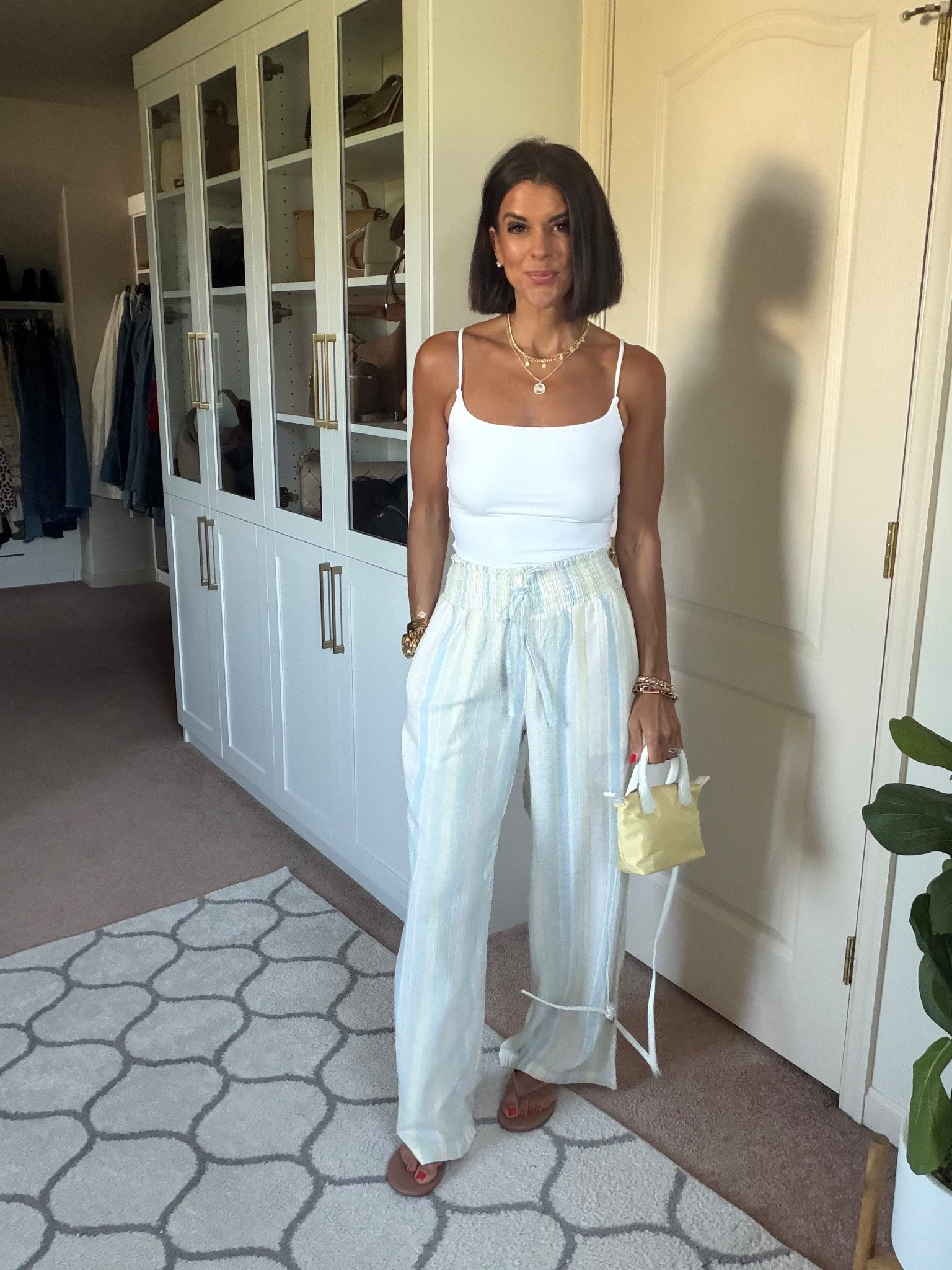 Love these linen pants! Size xs in both tank and pants 

#LTKSeasonal #LTKootd #LTKmomlife