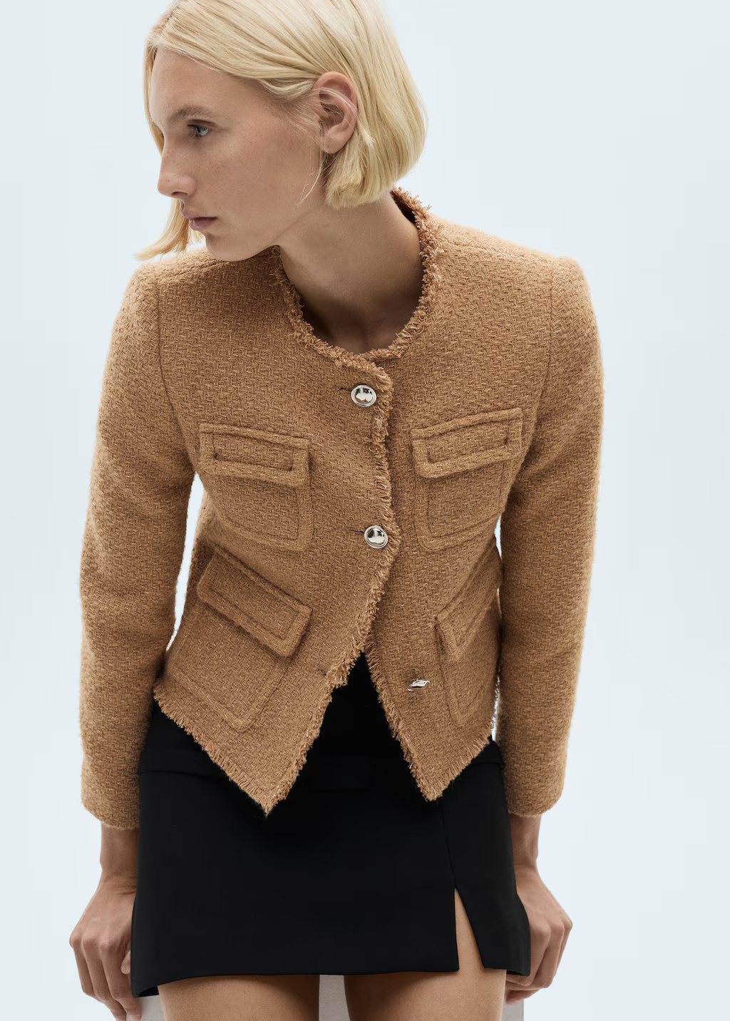 Pocket tweed jacket - Women | MANGO USA | Mango (US/MX/AU)