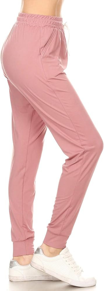 Leggings Depot Women's Relaxed-fit Jogger Track Cuff Sweatpants with Pockets for Yoga, Workout | Amazon (US)