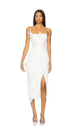 Bethany Midi Dress in Ivory | Revolve Clothing (Global)