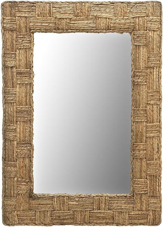 KOUBOO 1040139 Rectangular Checquered Wall Mirror in Rope, 24" x 1.5" x 36" , Brown | Amazon (US)